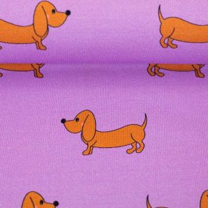 French Terry Dackel by Cherry Picking - Pink