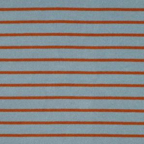 Frottee Streifen elastisch - Hellblau/Braun