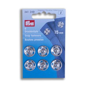 Druckknöpfe - Ø 15mm, silber glänzend