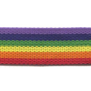 Gurtband Streifen 40mm - Regenbogen