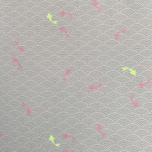 Happy Wave Fish - Grau/Rosa/Neon Gelb