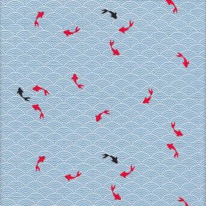 Happy Wave Fish - Hellblau/Rot/Schwarz