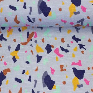 HAPPY KONFETTI Viskose Slub Jersey - Hellblau