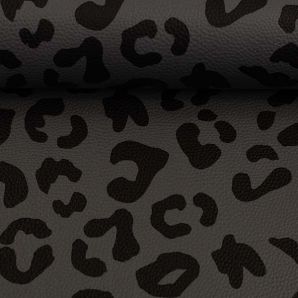 Kunstleder Happy Leo - Dunkelgrau/Schwarz - 2. Wahl