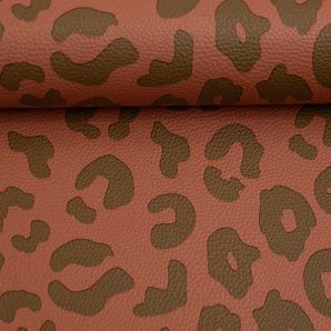 Kunstleder Happy Leo - Terracotta/Braun