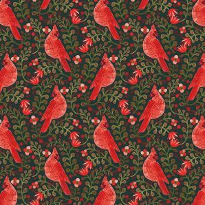 Holiday Cardinals - Evergreen metallic