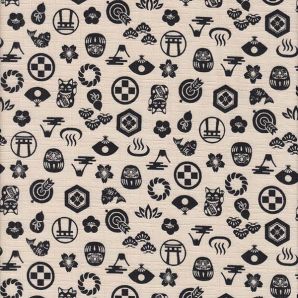 Reststück Japanese Symbols - Creme
