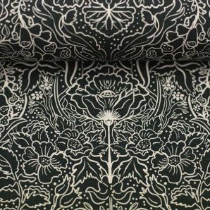 Jersey Autumn Damask by Bienvenido - Schwarz