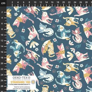 Jersey Kitty Cat - Blaugrau