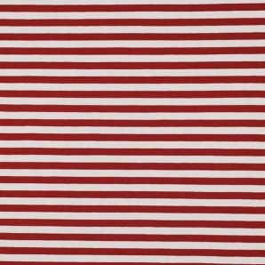 Jersey Spring Stripe - Terracotta/Weiß