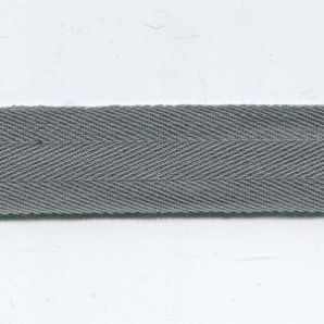 Köperband fein 20mm - Grau