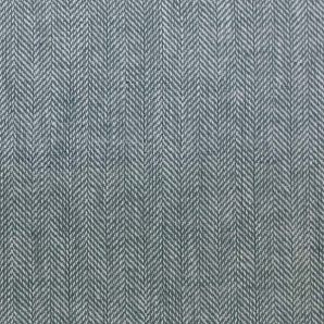 Fischgrät Leinen Baumwolle - Petrol