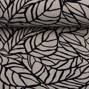 Leinen Viskose Leaves - Natur