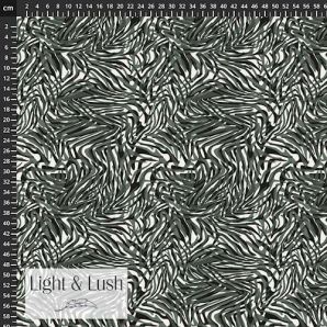 Viscose Twill Light & Lush Safari - Oliv/Schwarz