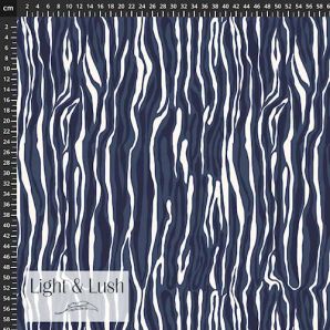 Viscose Twill Light & Lush Wind - Blau/Schwarz
