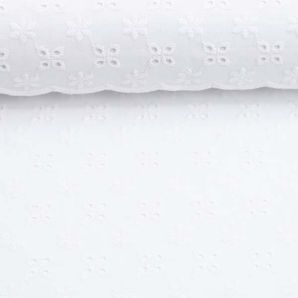 Lochstickerei Baumwolle - Weiß