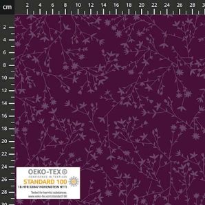 Reststück Viscose Twill Light & Lush Little Flower - Purple