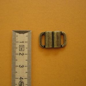 Metallverschluss 2-teilig 0,8cm - Bronze matt