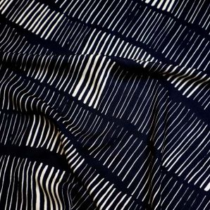 ECOVERO™ Viscose Twill Sticks - MIND THE MAKER - Black/White