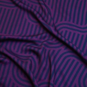 ECOVERO™ Viscose Twill Ziggy - MIND THE MAKER - Purple/Blue