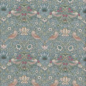 Morris Mini Strawberry Thief - Aqua