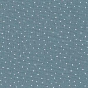Musselin Dots - grüngrau