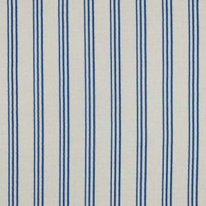 Double Musselin Santorini Stripe - Cremeweiß/Blau