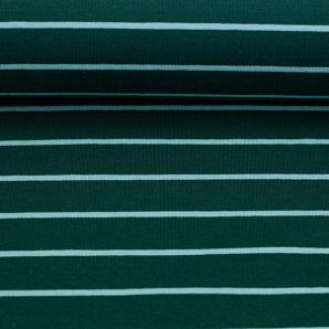 Jersey Orkney Stripe - Dunkelgrün/Hellblau