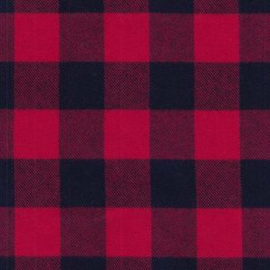Plaid Highland Flannel - Rot/Schwarz