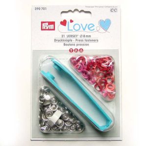 Prym Love Jersey DruckknöpfeR - Ø 8mm, rot