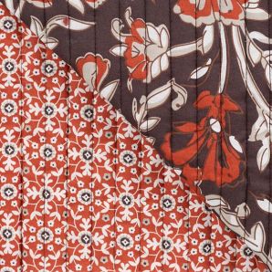 Steppstoff Francis/Fleur Stripe - Terracotta