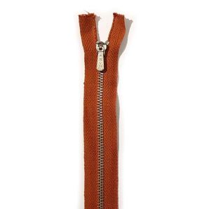 Prym Metallreißverschluss 14cm - Fuchsbraun/Silber 