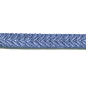 Köperband 10mm - Jeansblau/Weiss