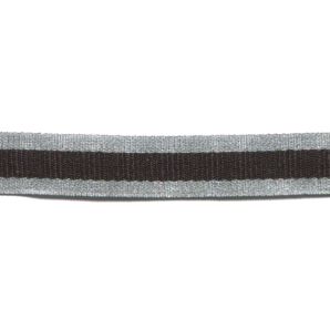 Ripsband Lurex 18mm - Silber/Schwarz