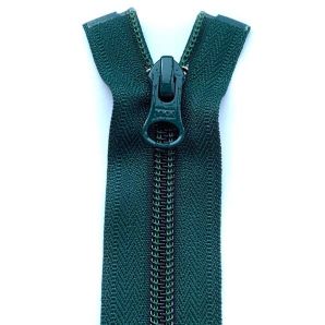 YKK Reißverschluss teilbar, Kunststoffspirale Natulon® - Dunkelgrün - 55cm