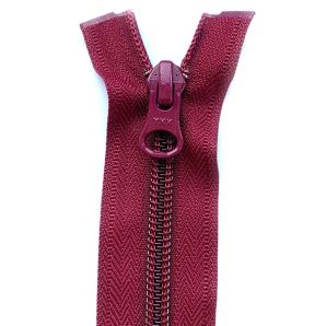 YKK Reißverschluss teilbar, Kunststoffspirale Natulon® - Dunkelrot - 55cm