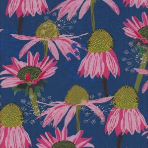 Jersey Sonnenhut - Blau/pink