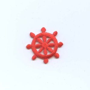 Aufbügler kleines Steuerrad - rot