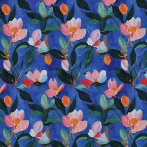 Stretch Viskose Seerose - Royalblau