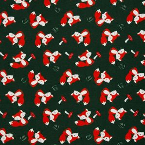 Soft Sweat Süße Füchse - Dunkelgrün