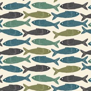 Riverbank Upstream - Blau / Grün