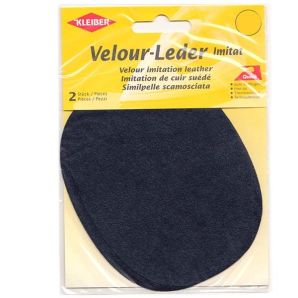 Flicken Velours Kunstleder - Dunkelblau