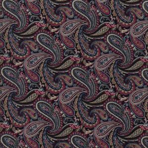 Reststück Vintage Colorful Paisley - Schwarz/bunt