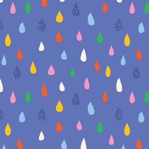 Cloud 9 Wachstuch Rainbow Drizzle - Blau