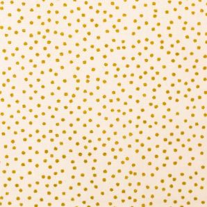Popeline Weihnachten Pünktchen - Creme/Gold