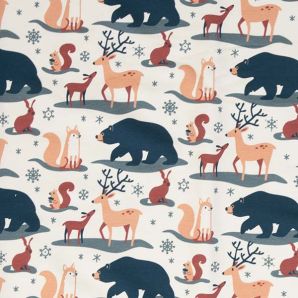 Reststück French Terry Winter Woods by Käselotti- Creme