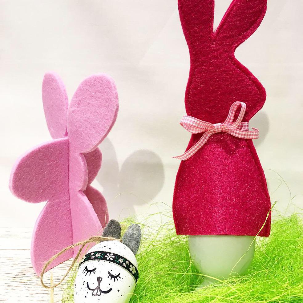 2 Filzhasen als Deko-Tipp